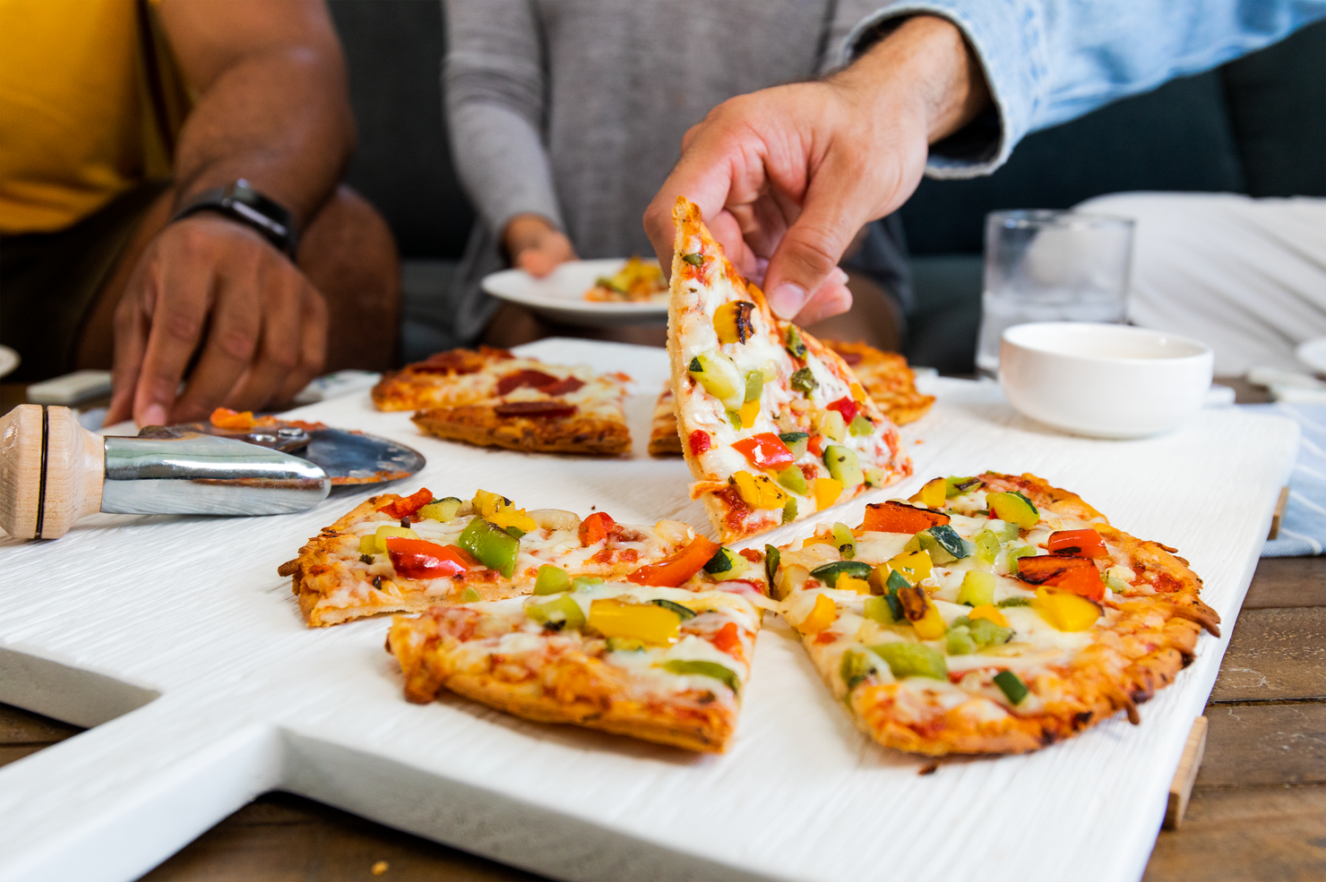 grilled cauliflower crust pizza