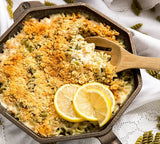 Organic Crackers-Encrusted Creamy Rotini Crab Bake