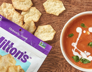 Homemade Roasted Tomato Soup & Milton's Crackers