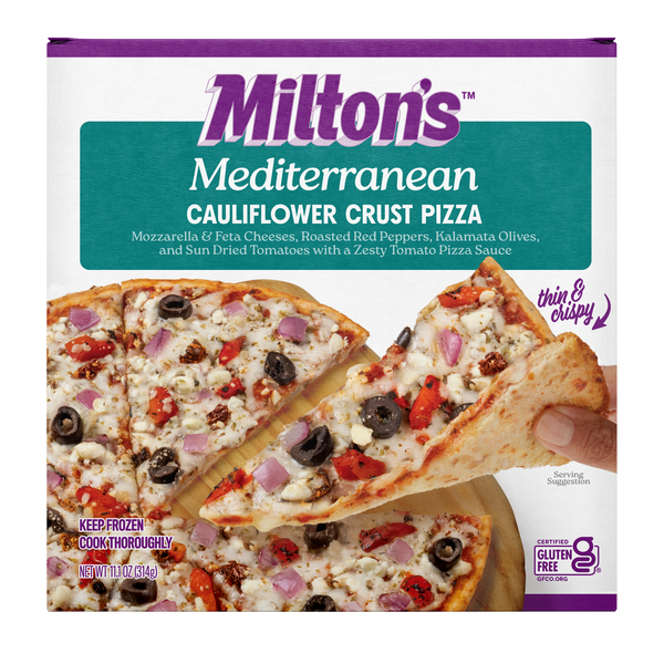 Mediterranean Cauliflower Crust Pizza