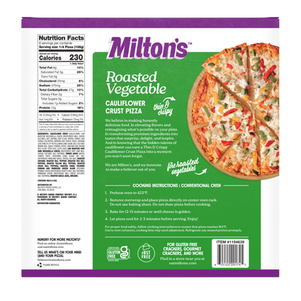 Roasted Vegetable Cauliflower Crust Pizza - Costco 2 Pack