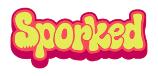 Colorful 'Sporked' logo with pink and yellow text on a white background